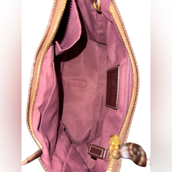 Coach Hampton Chocolate Brown Leather Carryall Tote Bag Purse - Picture 12 of 13